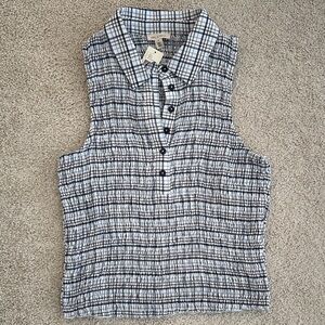 Anthropologie Plaid Sleeveless Women's Top, S. NWT’s